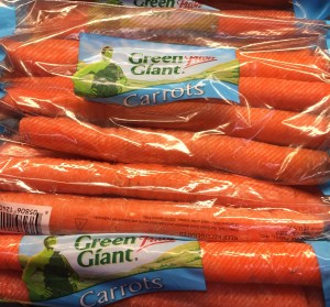 Carrots 39¢ per 1 lb bag